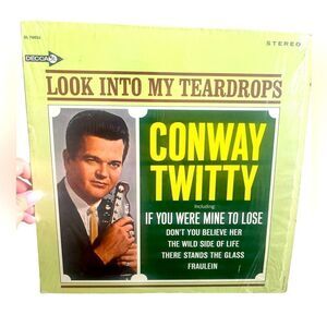 VINTAGE CONWAY TWITTY “LOOK INTO MY TEARDROPS” VINYL LP 1966 COUNTRY‎
